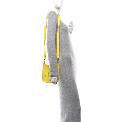 Hermes Taurillon Clemence Evelyne TPM Lime 2 of 10