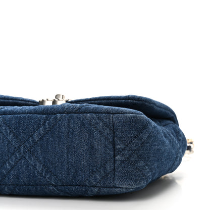 Chanel Denim Quilted Medium Chanel 19 Flap Blue 10 of 12