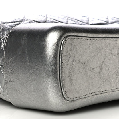 Chanel Metallic Lambskin Calfskin Quilted Medium Gabrielle Hobo Silver 10 of 14