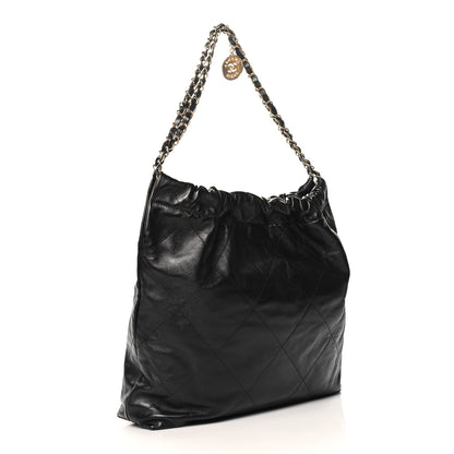 Chanel Shiny Calfskin Quilted Chanel 22 Black 4 of 12
