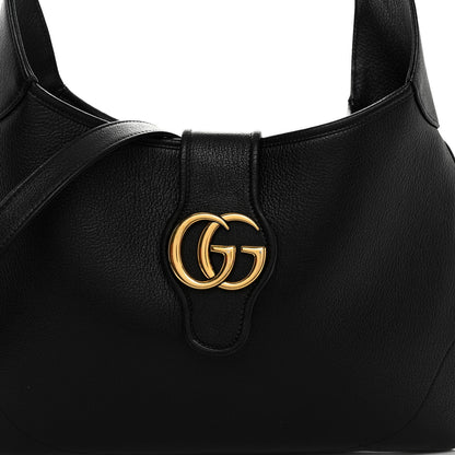 Gucci Goatskin Medium Aphrodite Shoulder Bag Black 7 of 9