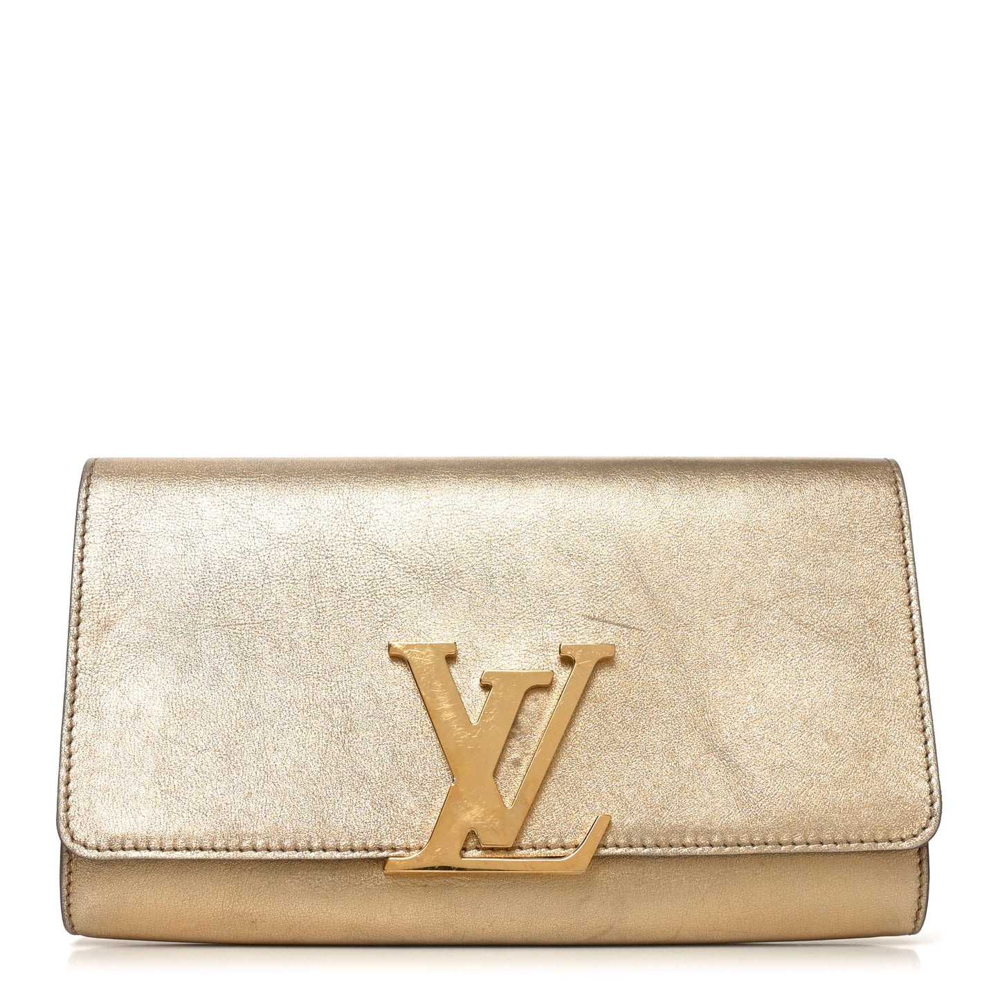 Calfskin Neo Sobe Louise EW Clutch Gold