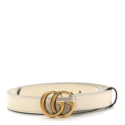 Gucci Calfskin Double G 20mm Belt 90 36 Mystic White 1 of 5