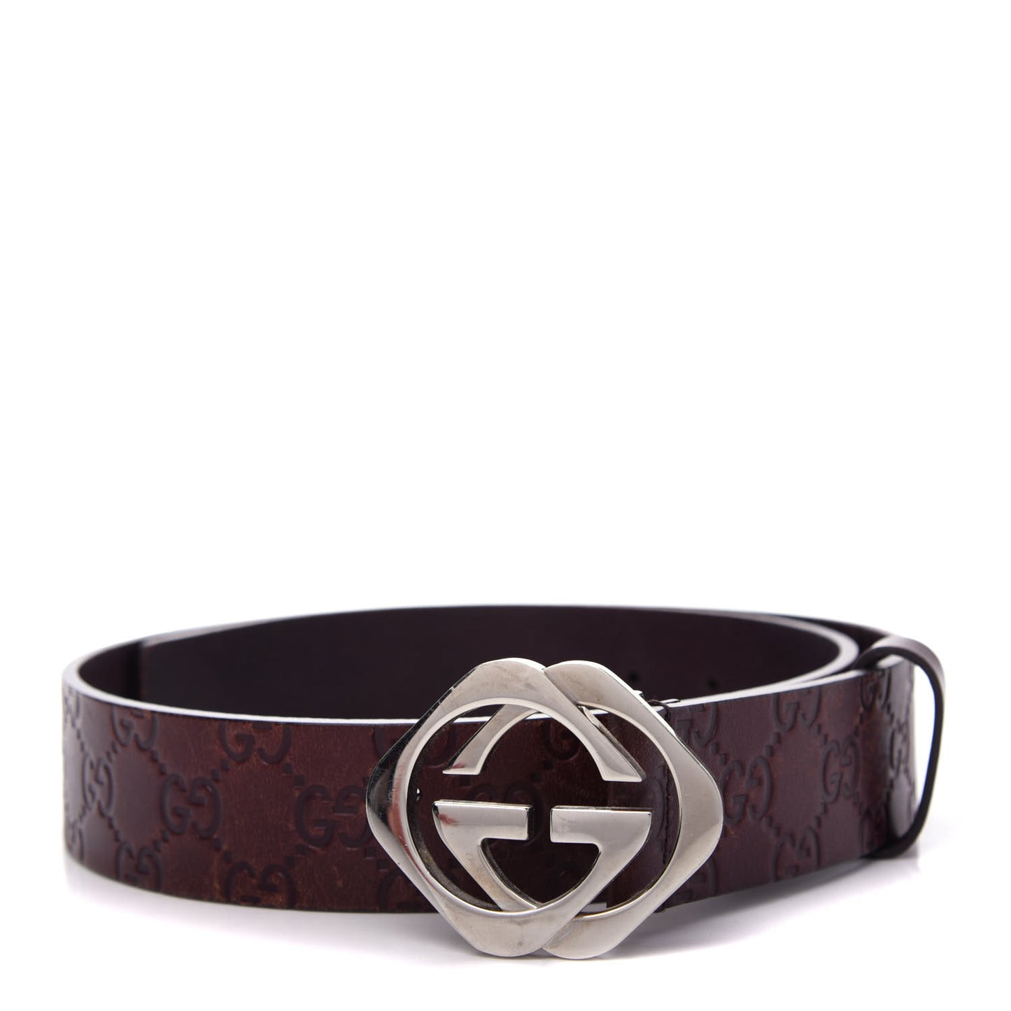 Guccissima Square G Belt 85 34 Brown