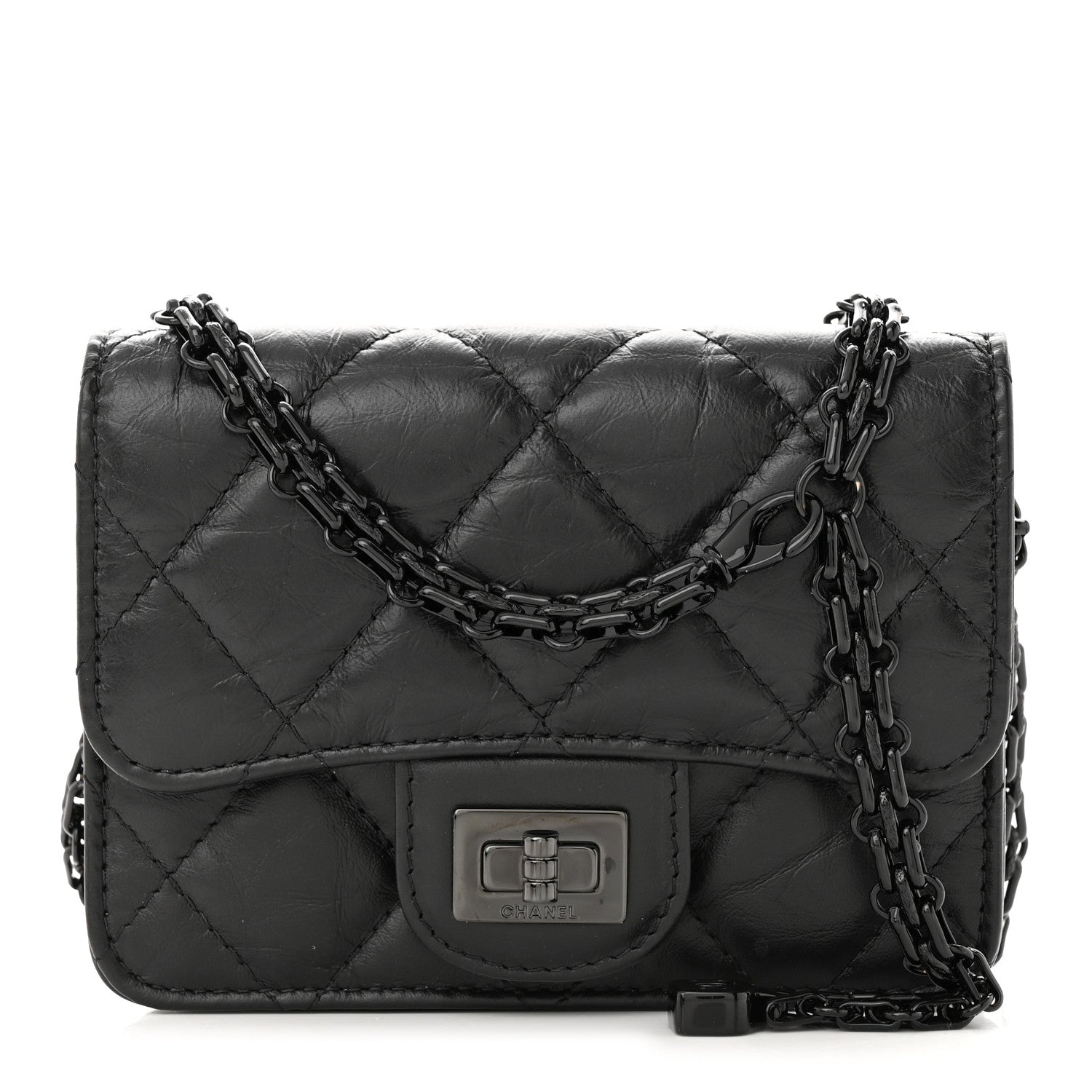 Chanel Aged Calfskin Quilted Reissue Belt Bag So Black 1 of 11