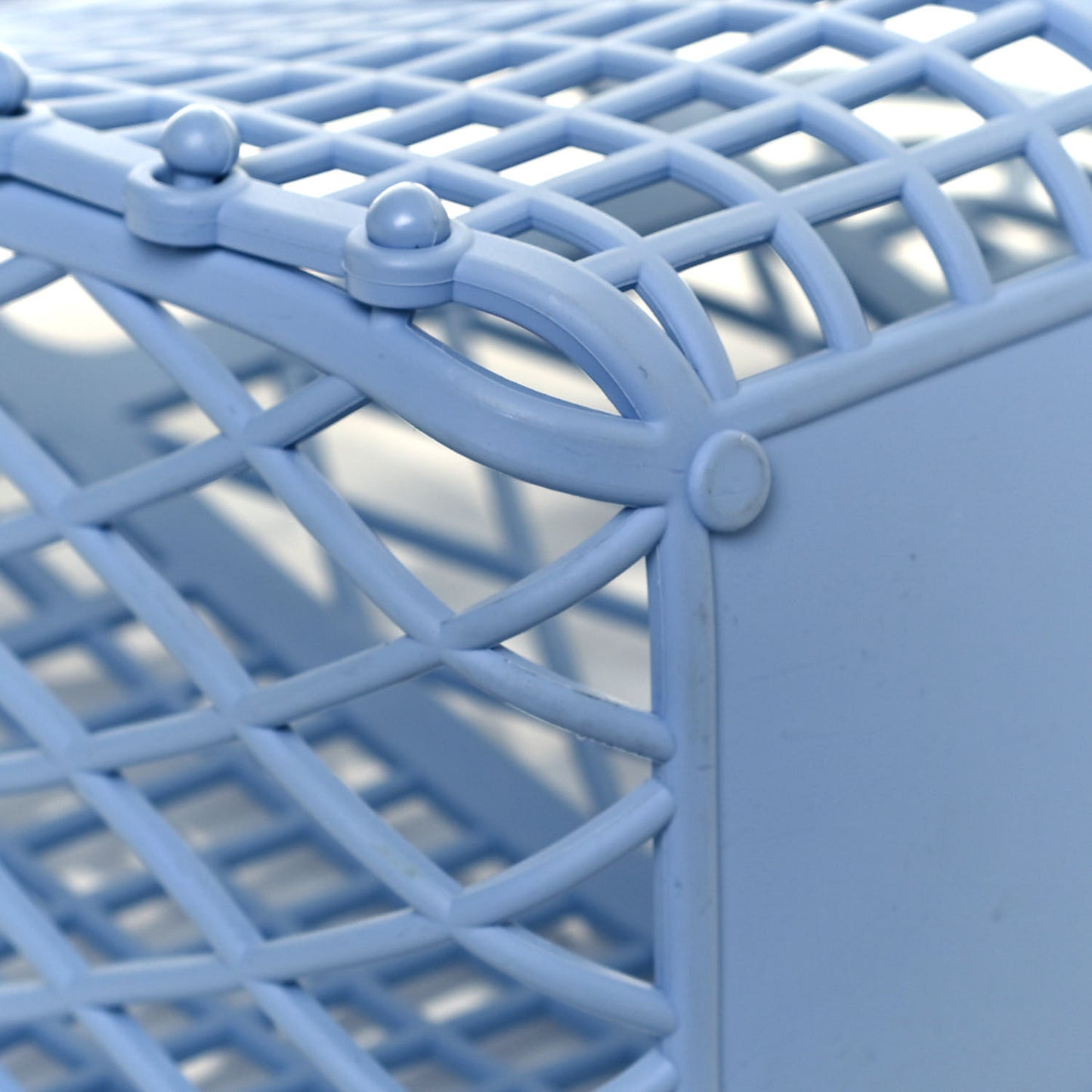 Recycled Plastic Vitello Liberty Matte Small Fendi Basket Light Blue