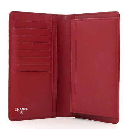 Chanel Patent Quilted Zip Around Wallet Dark Red 5 of 12