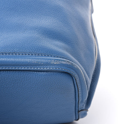 Alexander McQueen Pebbled Calfskin Skull Padlock Tote Blue 12 of 18