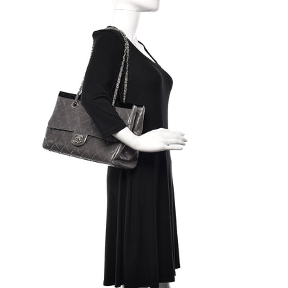 Chanel Glazed Calfskin Quilted Small CC Delivery Tote Grey 2 of 11