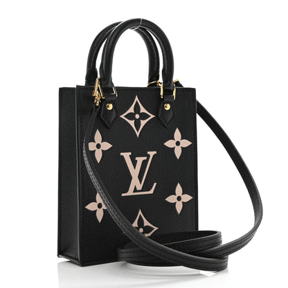 Louis Vuitton Empreinte Monogram Giant Petit Sac Plat Black Beige 3 of 8