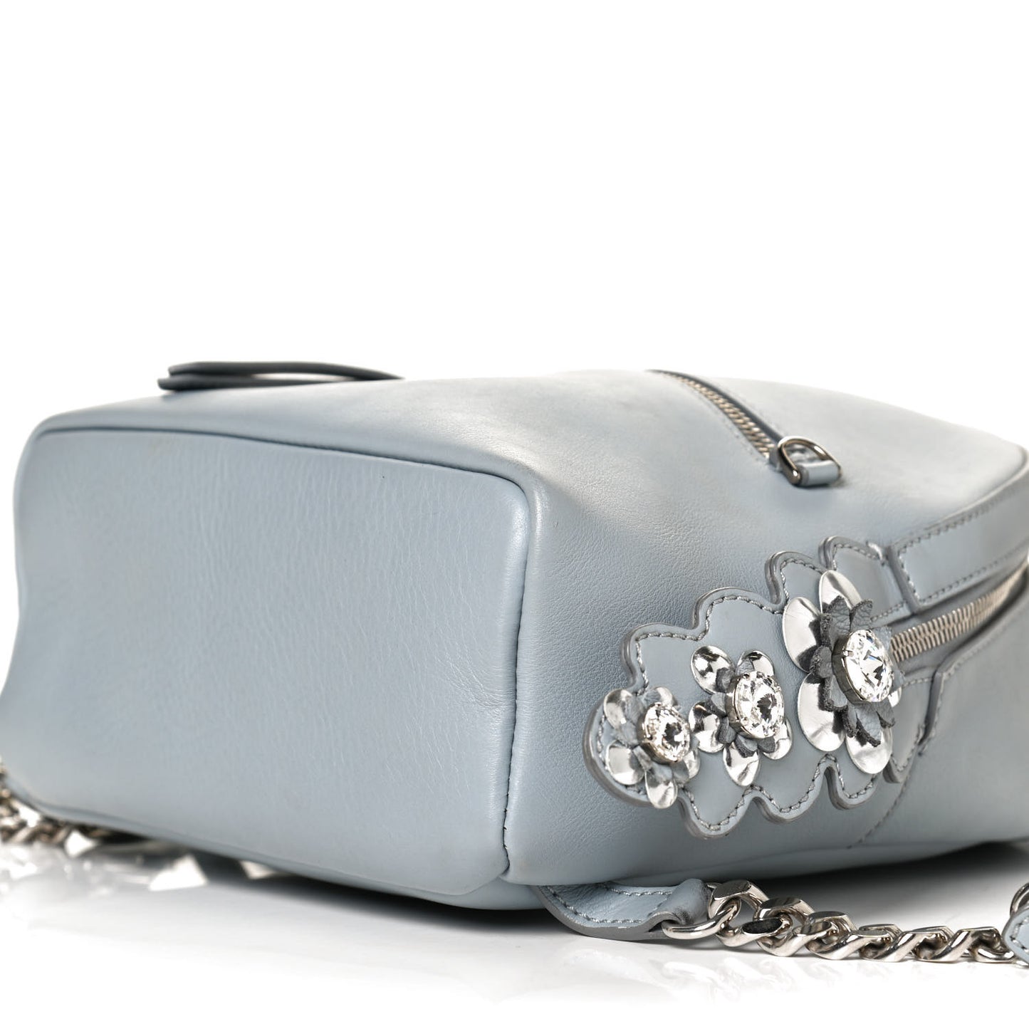 Vitello Dolce Crystal Flowerland Croc Tail Mini Backpack Grey