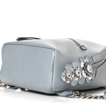 Fendi Vitello Dolce Crystal Flowerland Croc Tail Mini Backpack Grey 11 of 13