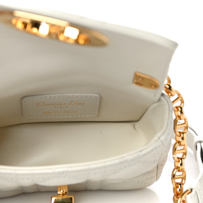 Christian Dior Supple Calfskin Cannage Micro Caro Bag Latte 4 of 9