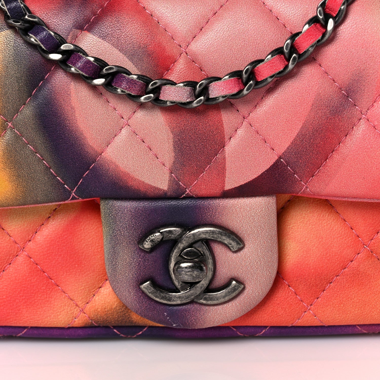 Chanel Lambskin Quilted Extra Mini Flower Power Flap Multicolor 8 of 12