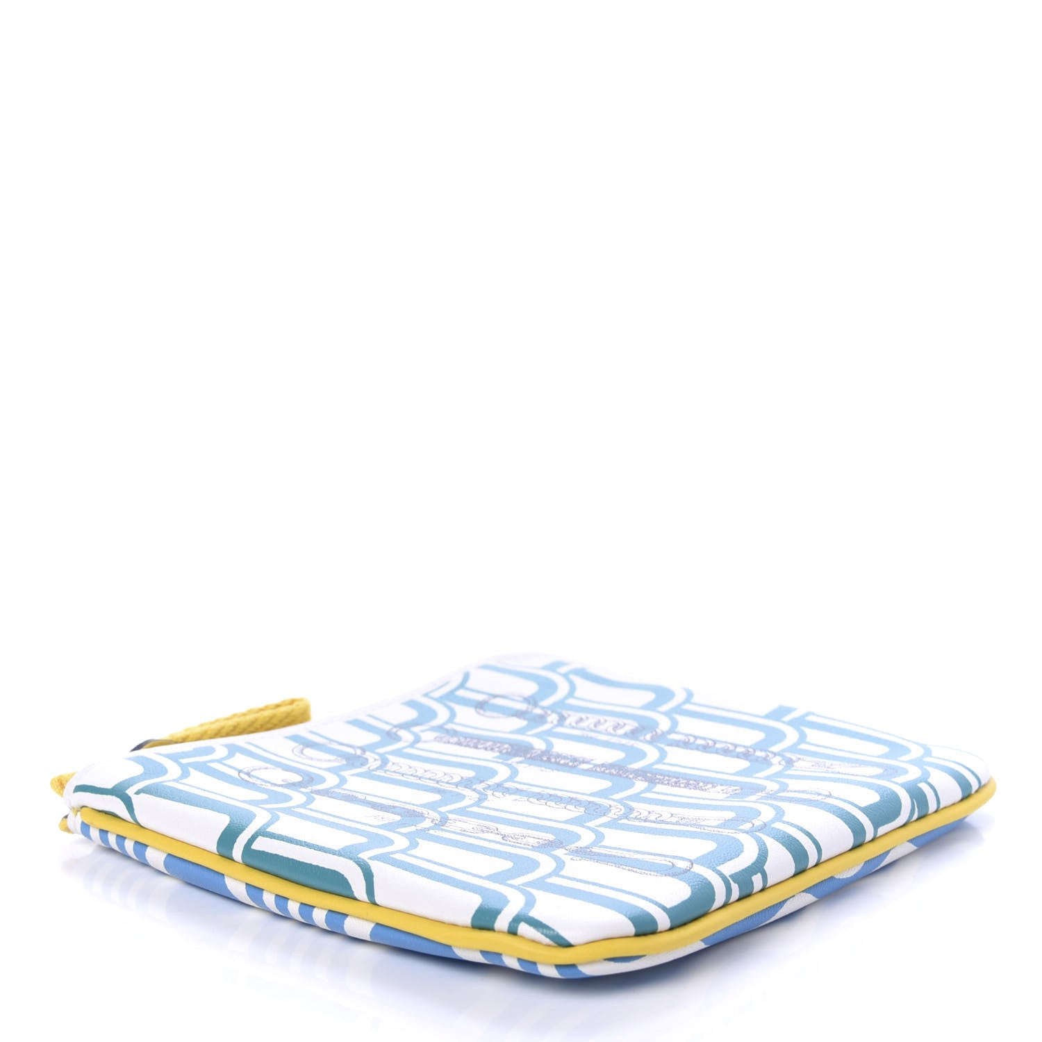 Hermes Veau Swift Carre Trousse Pocket Vert Verone Bleu Du Nord 4 of 7