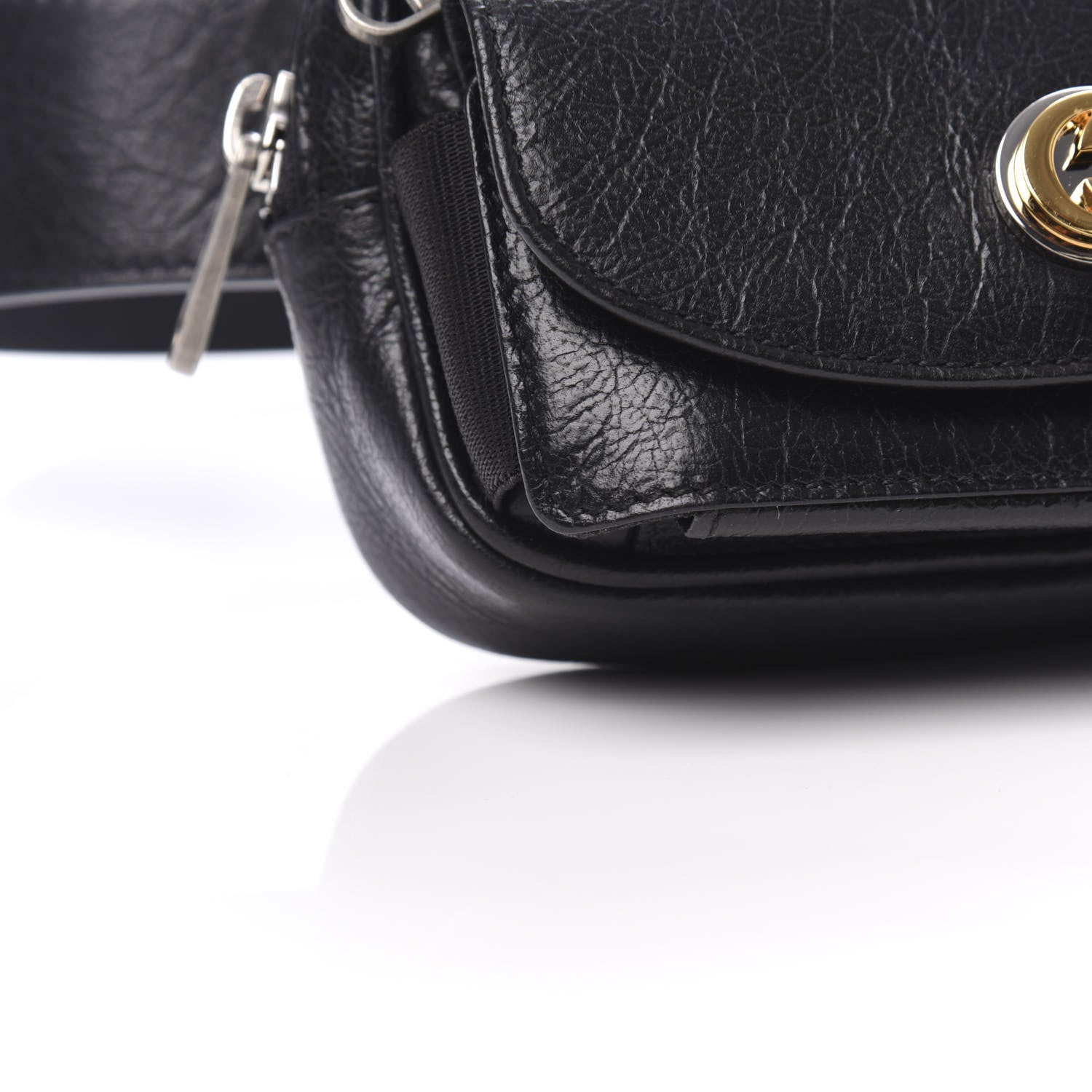 Gucci Fluffy Calfskin Mini Morpheus Belt Bag 70 28 Black 9 of 11