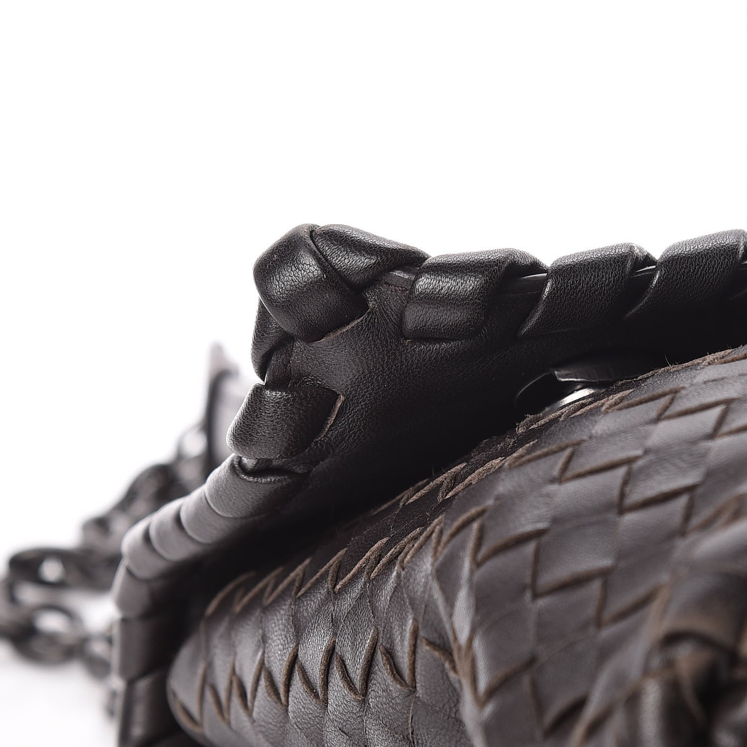 Bottega Veneta Nappa Intrecciato Large Olimpia Bag Ebano 15 of 17