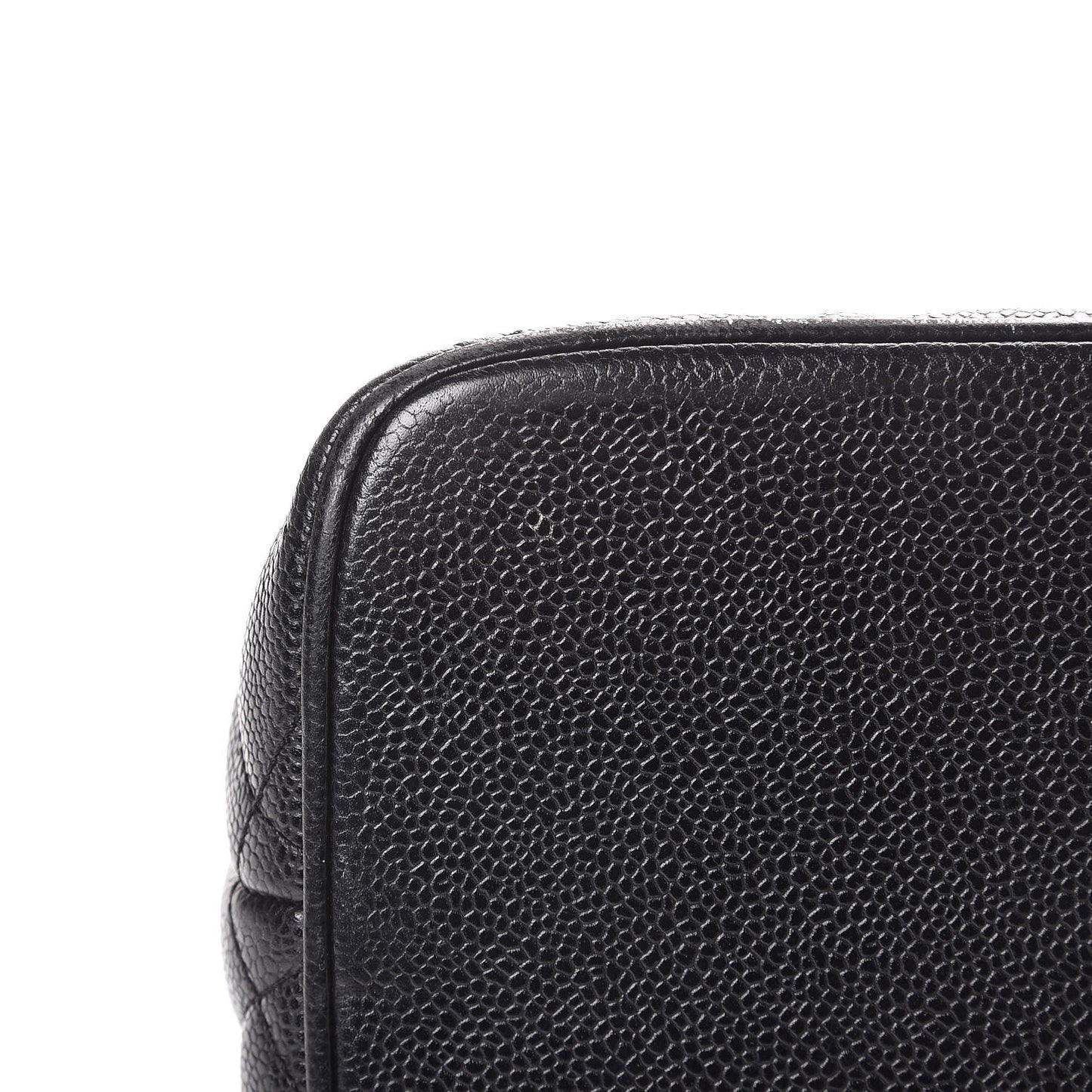 Caviar Quilted Medallion Tote Black