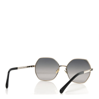 Chanel Pearl Sunglasses 4281-Q-H Black Gold 4 of 7