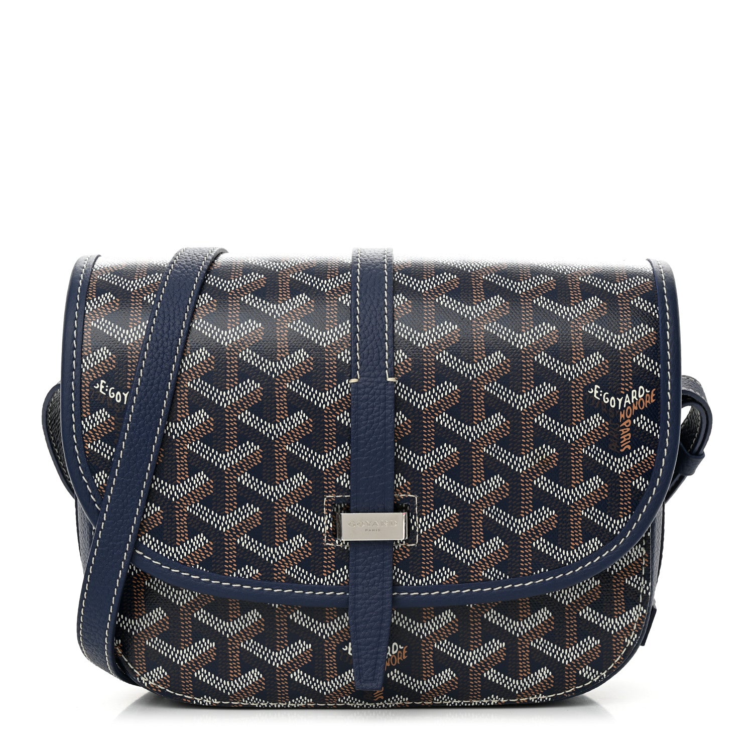 Goyard Goyardine Belvedere II PM Messenger Bag Navy 1 of 12