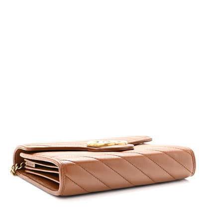 Gucci Azalea Calfskin Matelasse Diagonal GG Marmont Chain Wallet Cuir 4 of 9