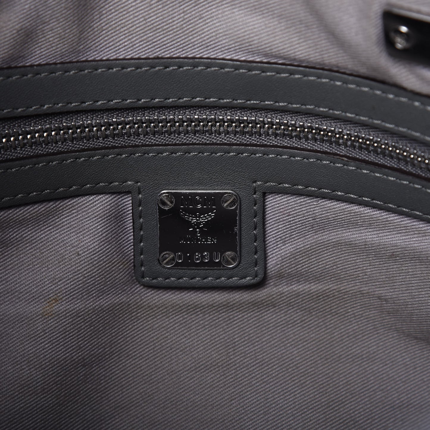 Calfskin Ottomar Monogram Essential Boston Bag Grey