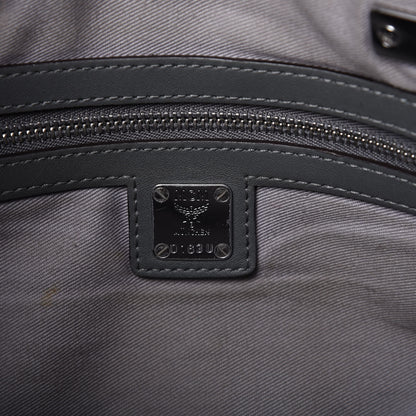 MCM Calfskin Ottomar Monogram Essential Boston Bag Grey 8 of 11