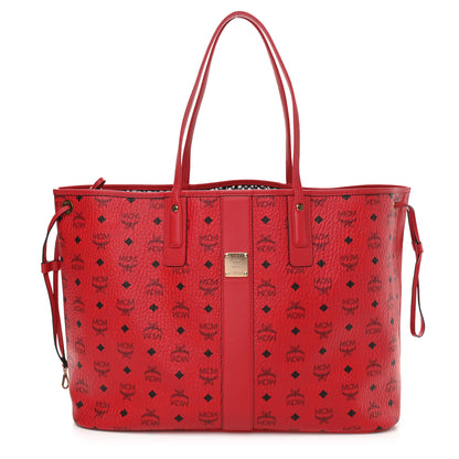 MCM Visetos Large Liz Reversible Shopper Tote Ruby Red 3 of 15