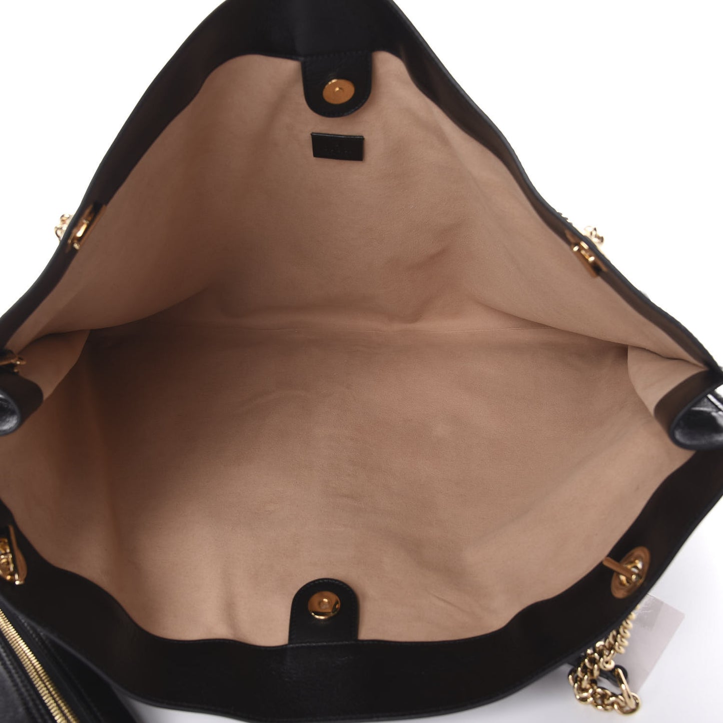 Calfskin Large Rajah Chain Tote Black