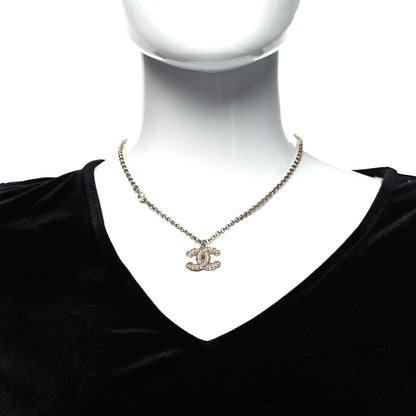 Chanel Pearl CC Pendant Necklace Golden Pearly White 2 of 5