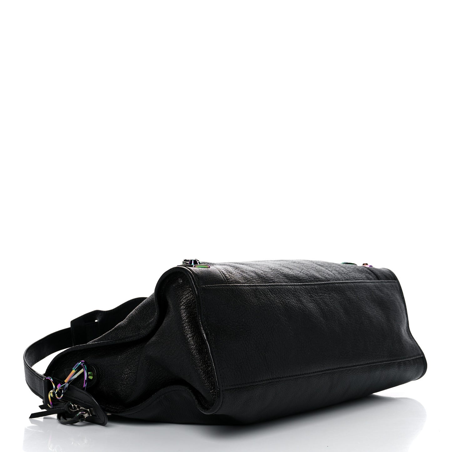 Chevre Iridescent Metallic Edge Hardware City Black