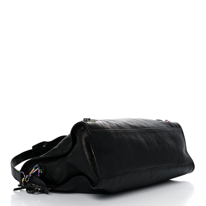 Balenciaga Chevre Iridescent Metallic Edge Hardware City Black 7 of 12