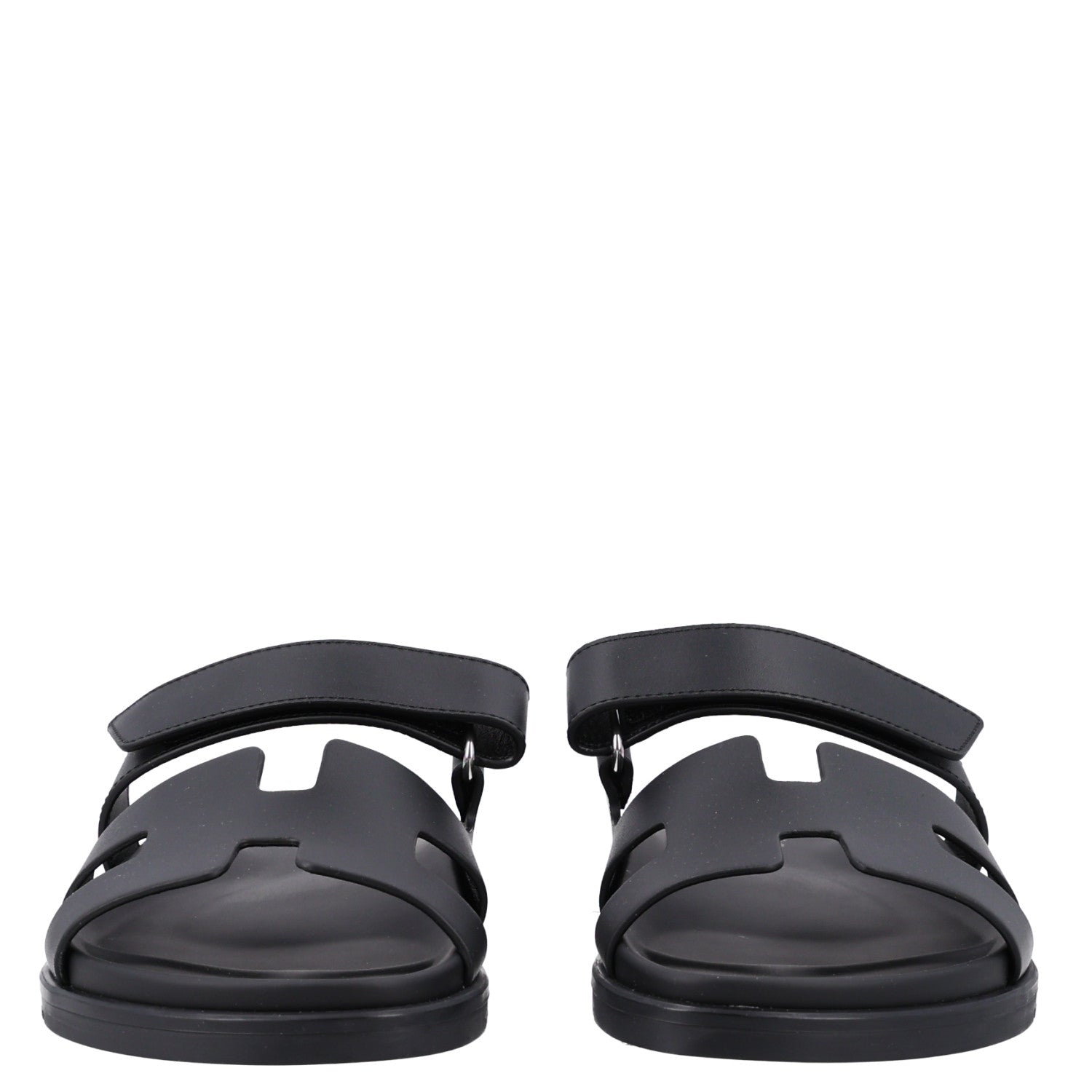 Hermes Calfskin Womens Chypre Sandals 38 Black 2 of 8