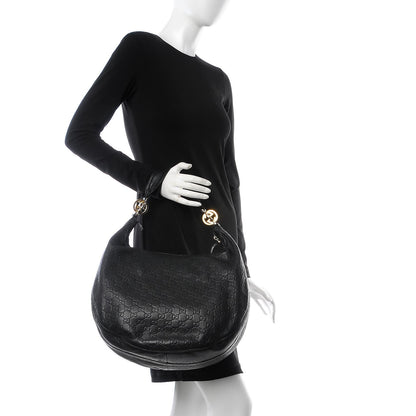 Gucci Guccissima Large GG Twins Hobo Black 2 of 13