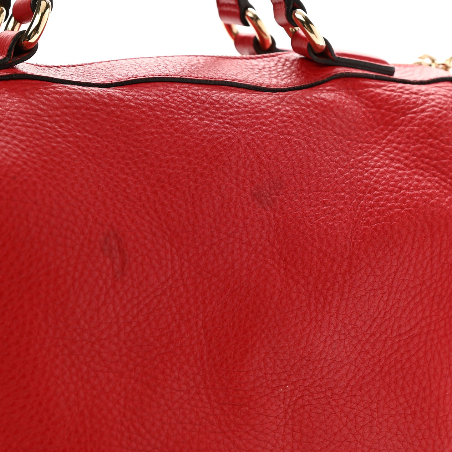 Pebbled Calfskin Medium Soho Boston Red