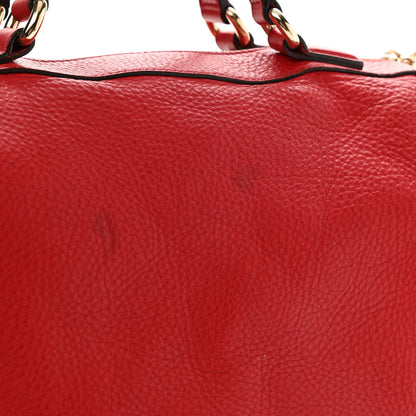 Gucci Pebbled Calfskin Medium Soho Boston Red 20 of 25