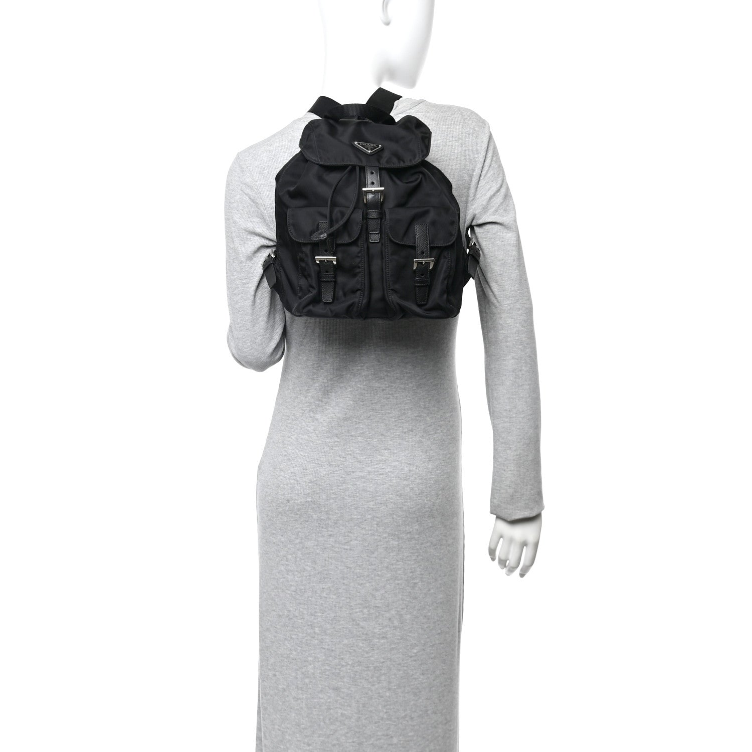 Prada Tessuto Nylon Vela Small Backpack Black 2 of 12
