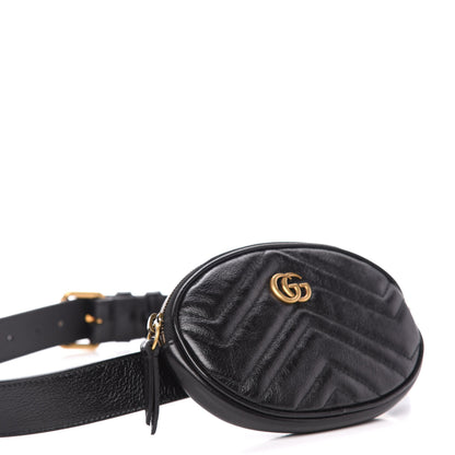 Gucci Calfskin Matelasse GG Marmont 2.0 Multi Belt Bag 95 38 Black 8 of 11