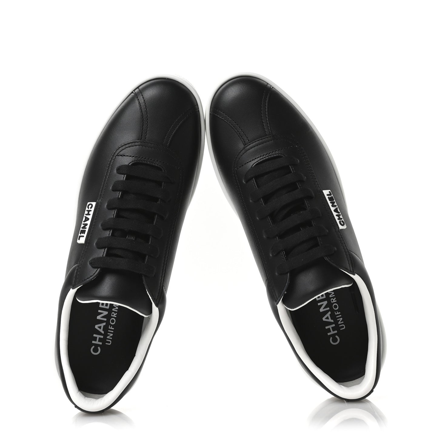 Calfskin CC Uniform Womens Sneakers 40 Black