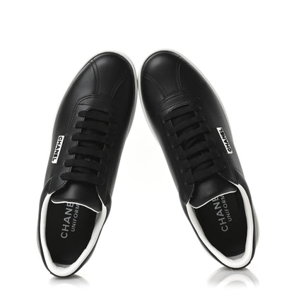 Chanel Calfskin CC Uniform Womens Sneakers 40 Black 2 of 8