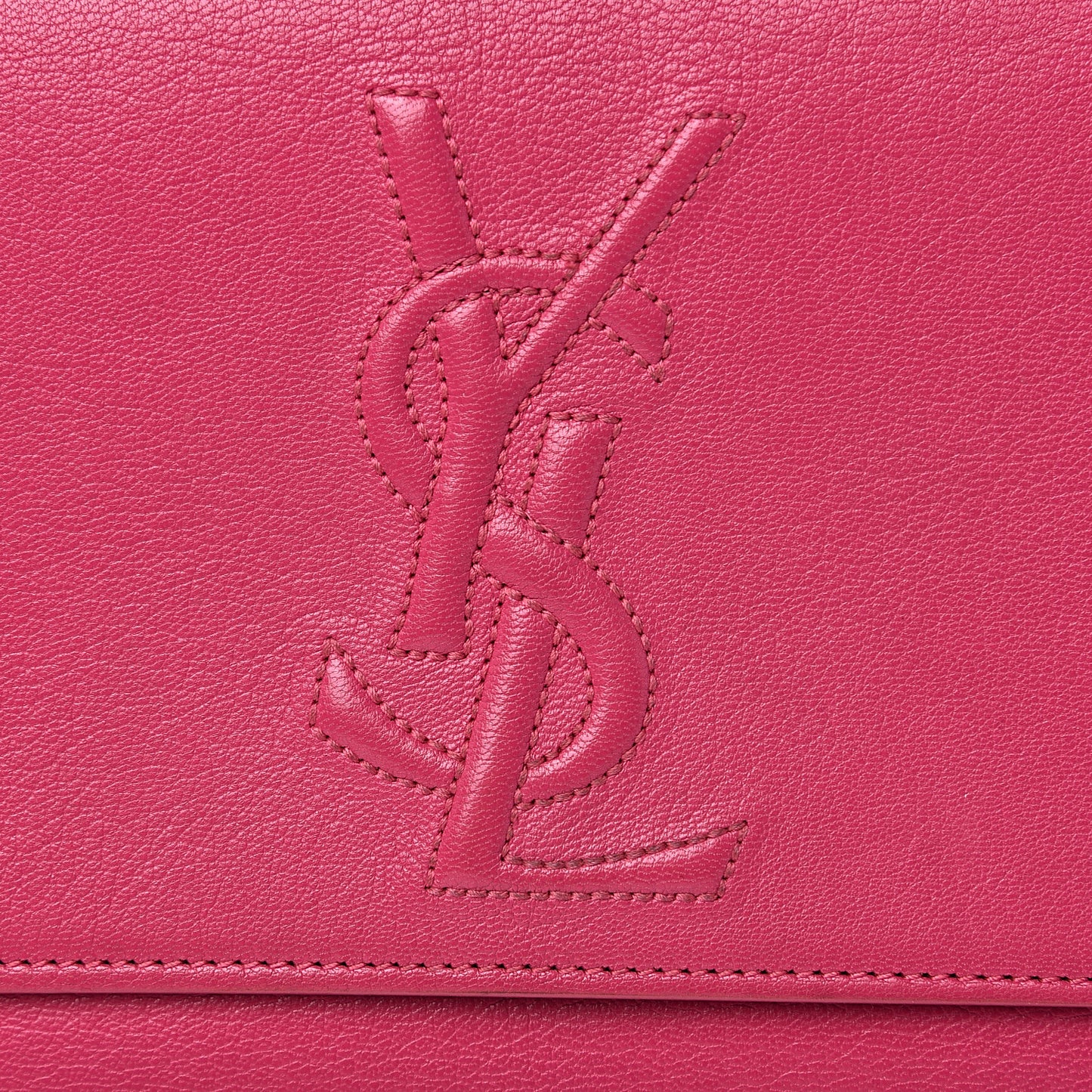 Goatskin Large Belle De Jour Clutch Fuchsia