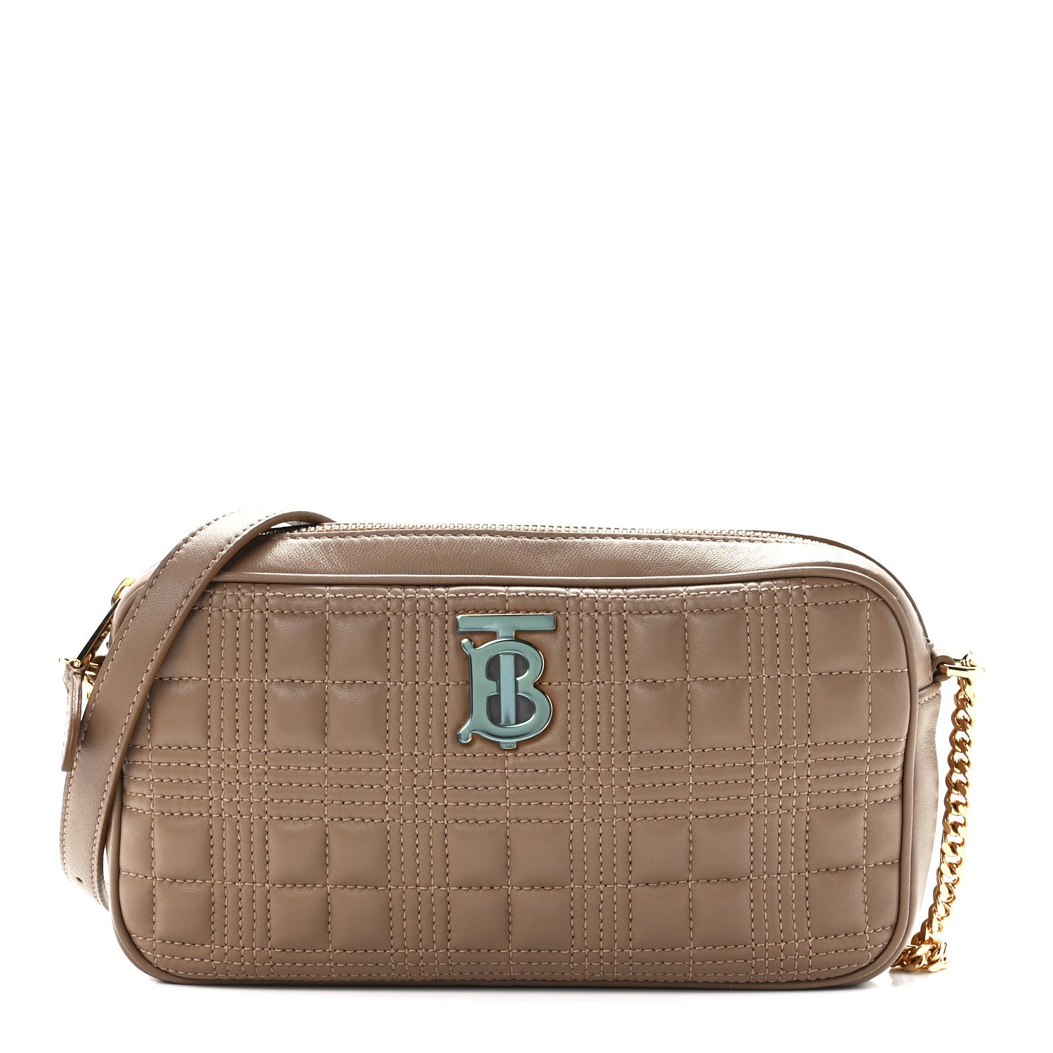 Burberry Lambskin Quilted Mini Lola Camera Bag Beige 1 of 10