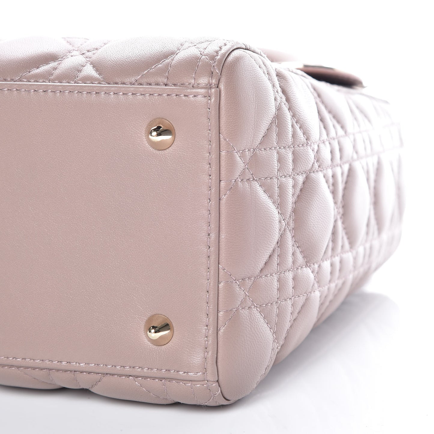 Lambskin Cannage Medium Lady Dior Taupe