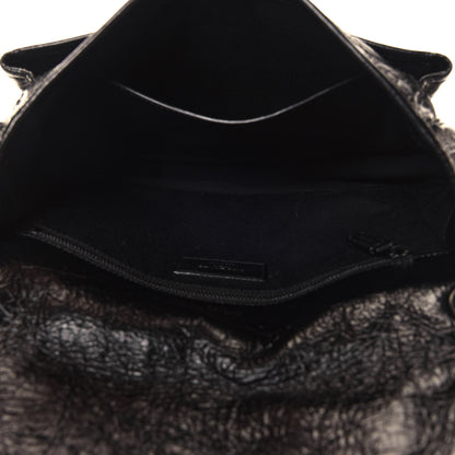 Saint Laurent Crinkled Calfskin Matelasse Monogram Medium Niki Chain Satchel Black 8 of 25