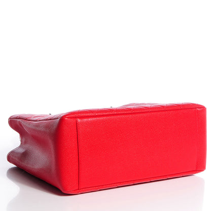 Chanel Caviar Grand Shopping Tote GST Red 4 of 8
