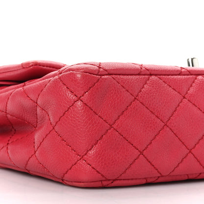 Chanel Washed Caviar Quilted Medium Double Flap Red 8 of 9