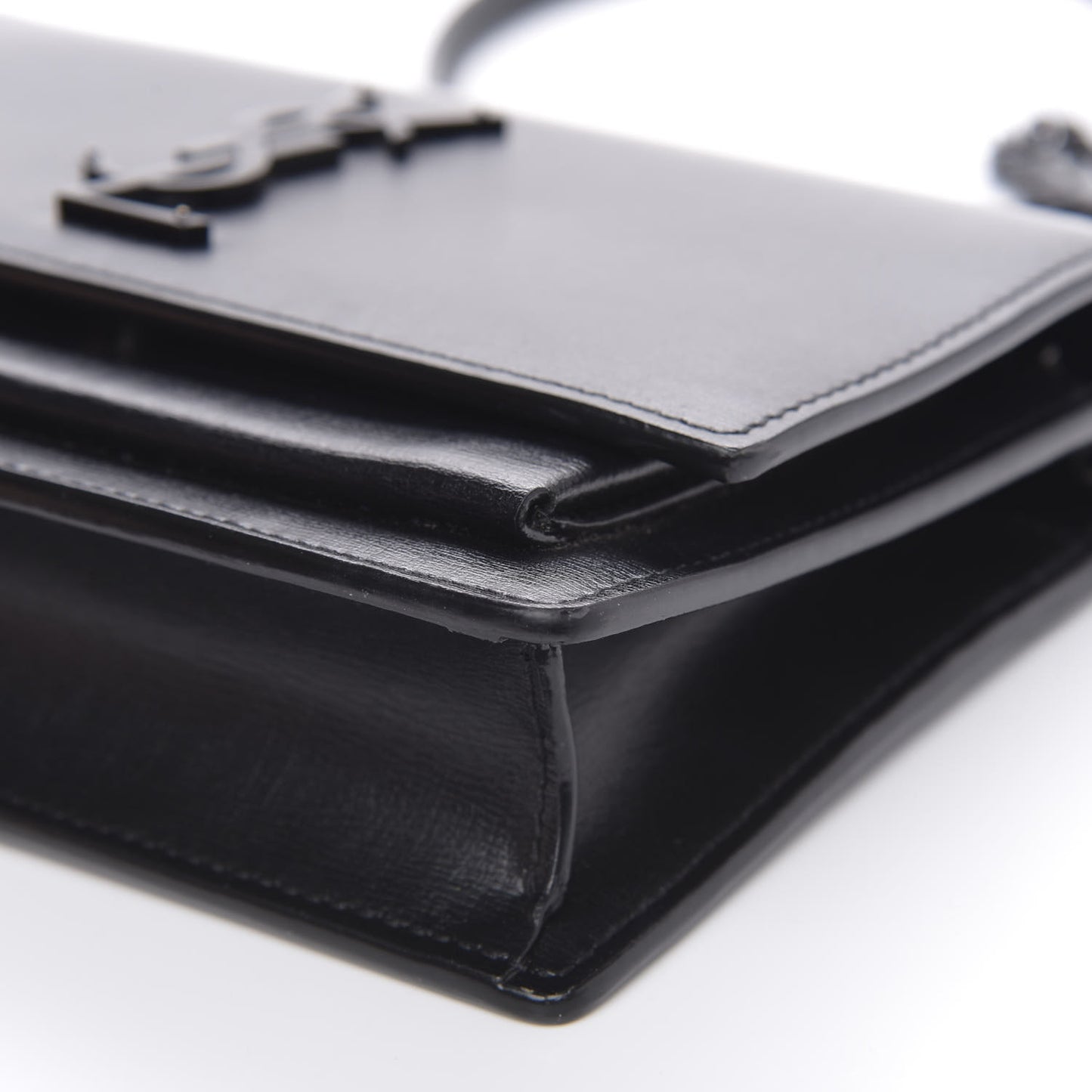 Calfskin Monogram Sunset Chain Wallet Black