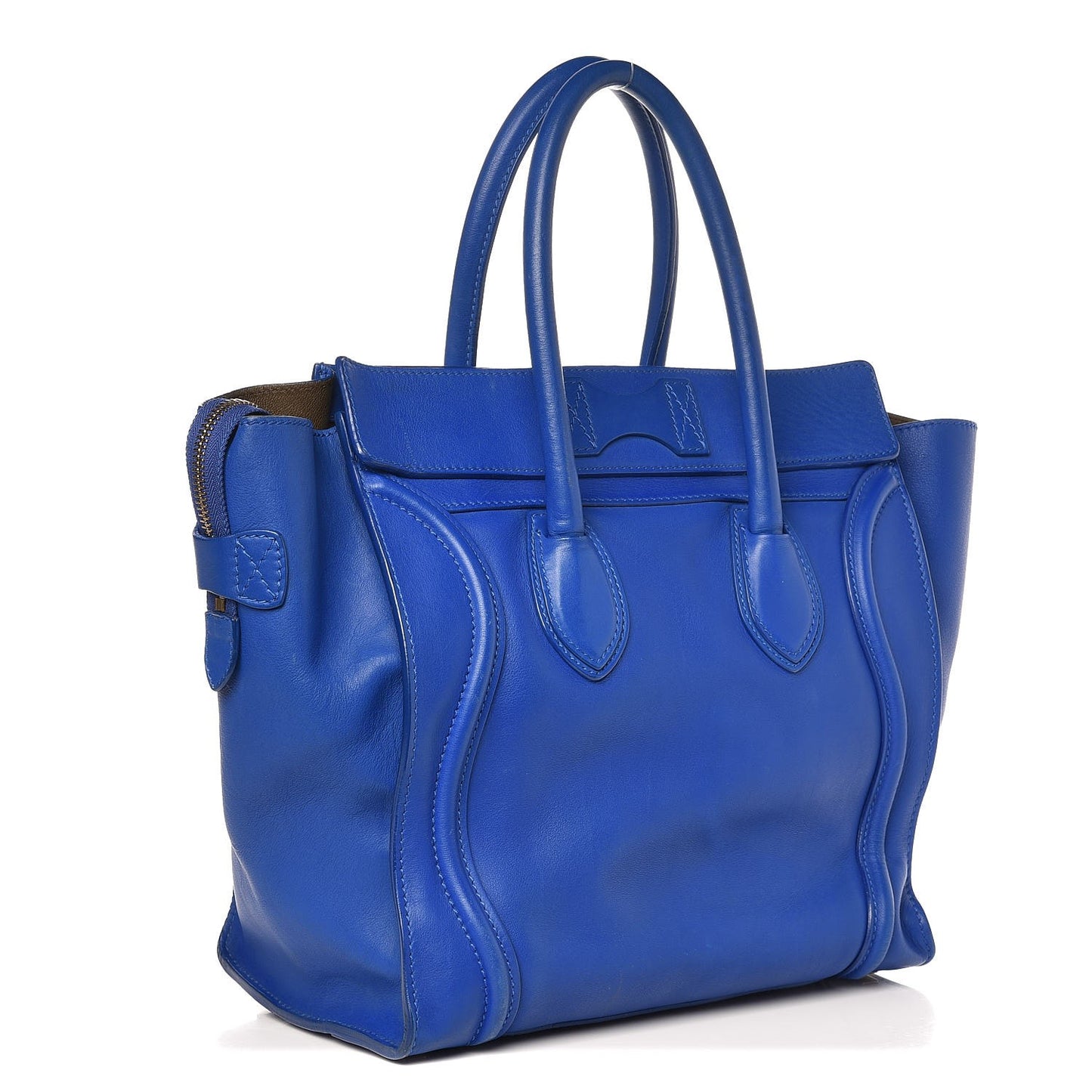 Smooth Calfskin Mini Luggage Electric Blue