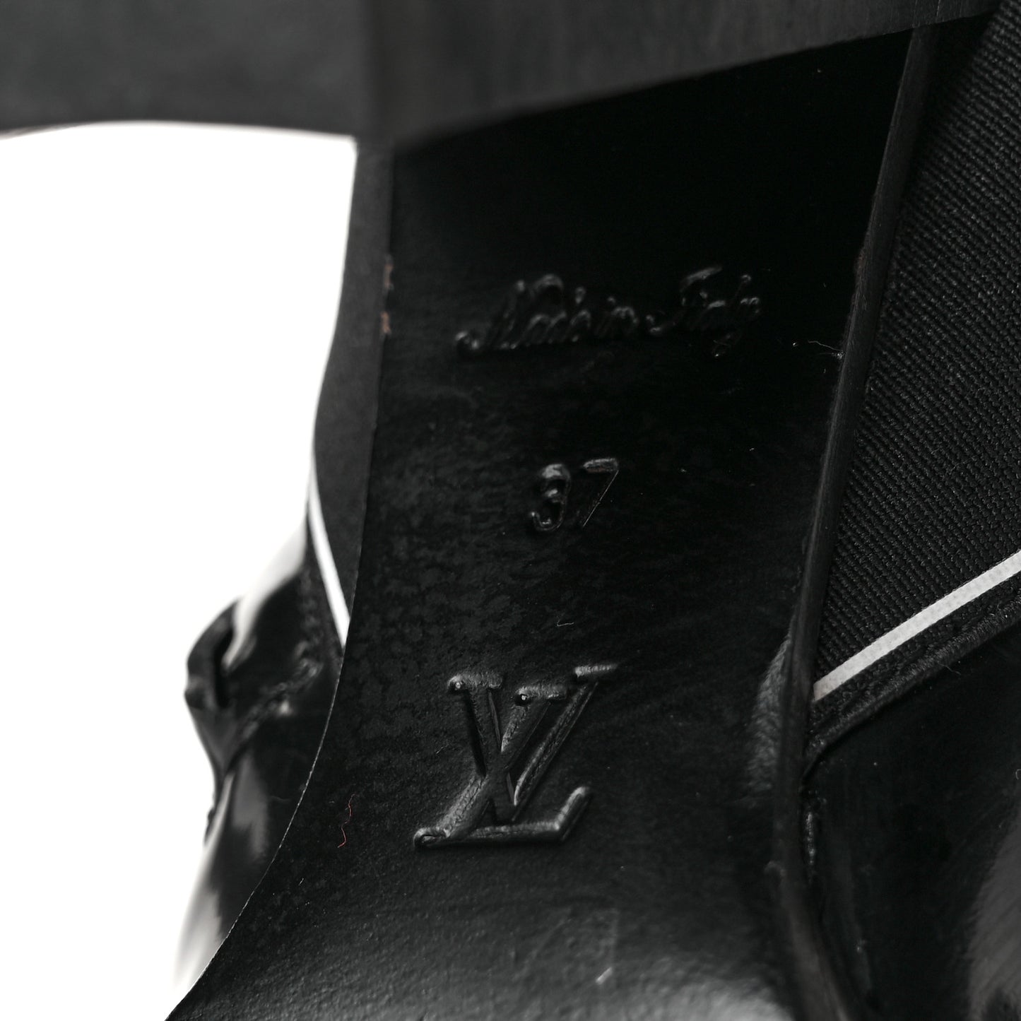 Glazed Calfskin Star Trail Ankle Boots 37 Black