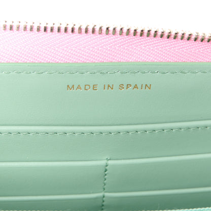 Chanel Caviar Quilted Perforated CC Long Zipped Wallet Pink 7 of 12